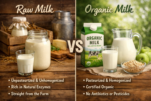 Raw Milk vs. Organic Grass-Fed Milk: What’s the Difference?
